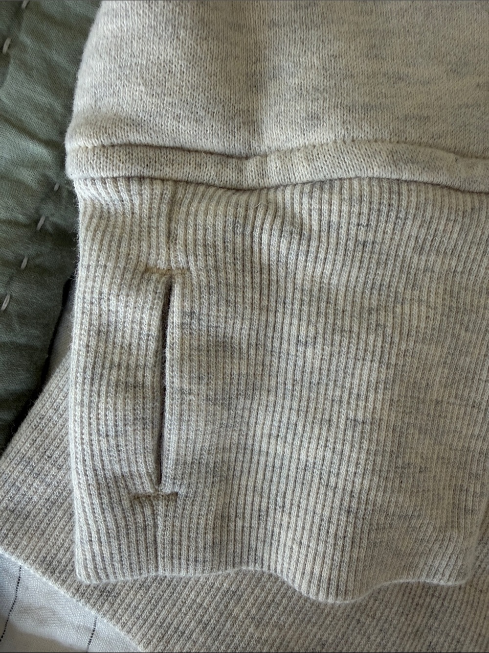 Lululemon Scuba Full-Zip Hoodie - Heathered-Light Ivory / Gold - Picture 8 of 8